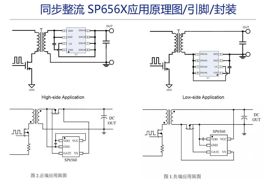 同步整流 SP656X應(yīng)用原理圖/引腳/封裝