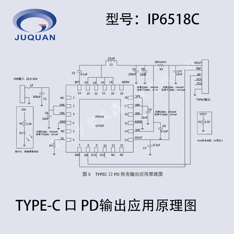 2帶PTYPE-C接口PD、QC3.0協(xié)議等